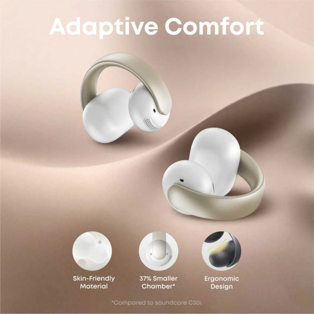 „Anker Soundcore AeroClip“ atviros ausinės, baltos | „Anker Soundcore“