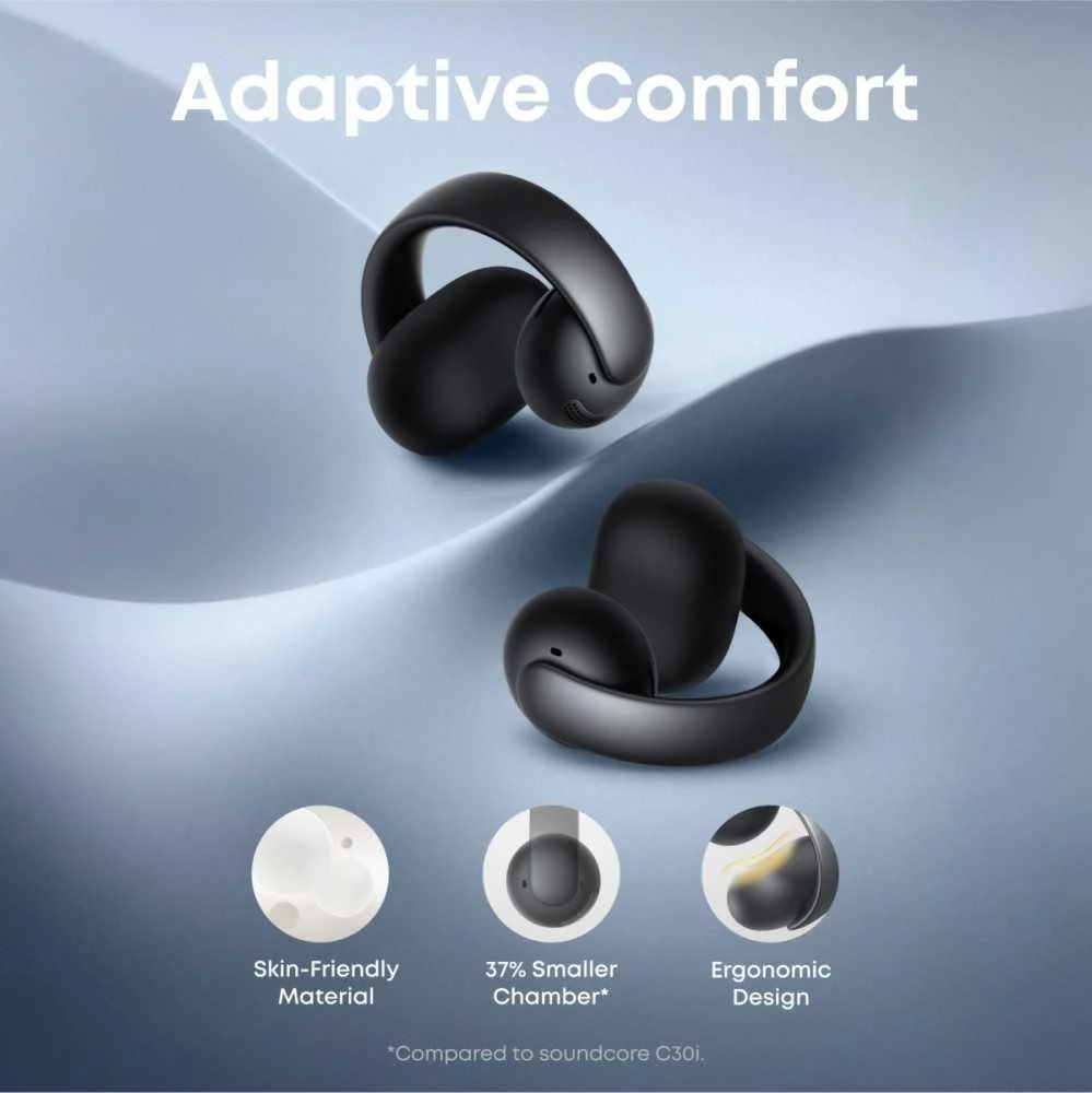 Ausinės ANKER Soundcore AeroClip juodas užsegamas ausinukas