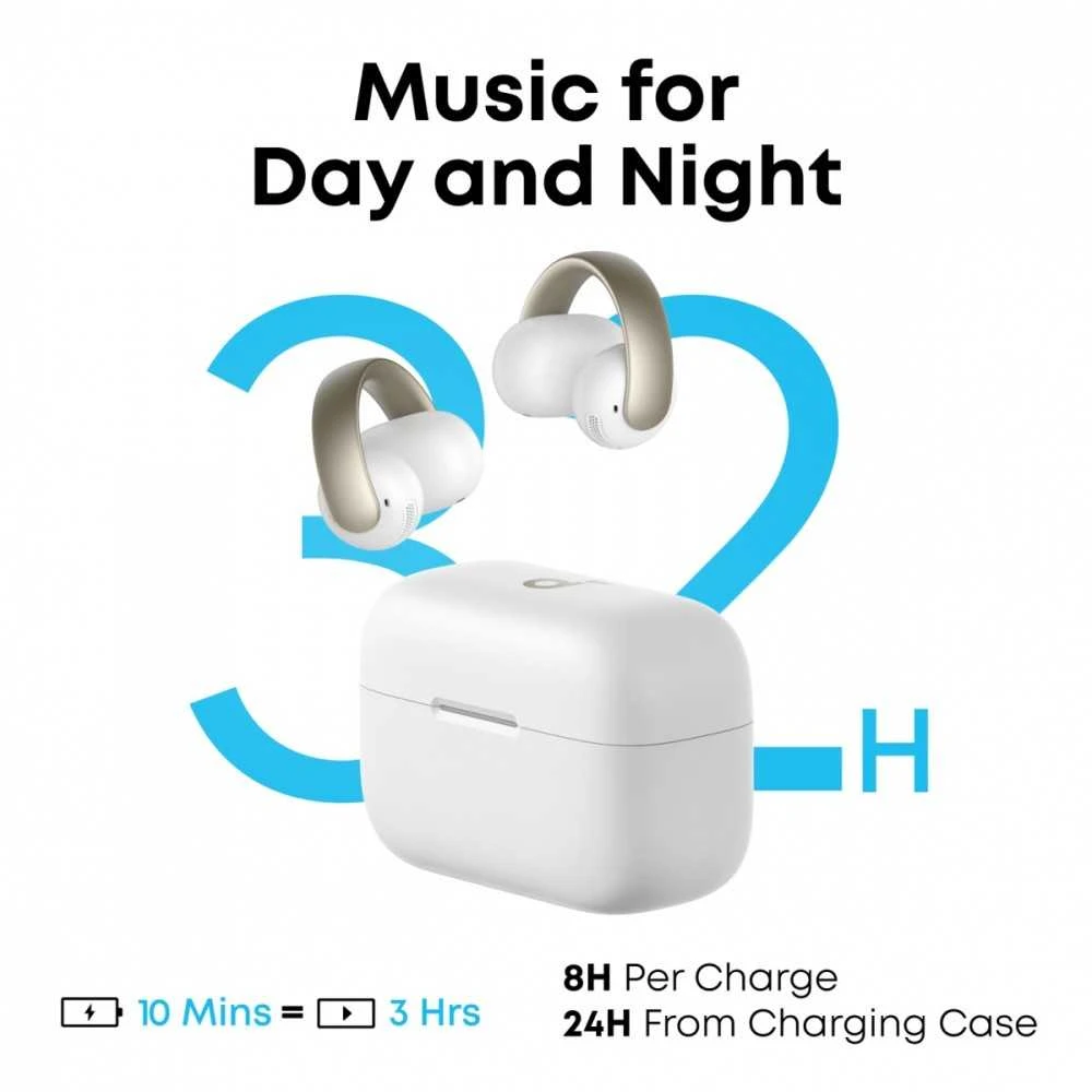 „Anker Soundcore AeroClip“ atviros ausinės, baltos | „Anker Soundcore“