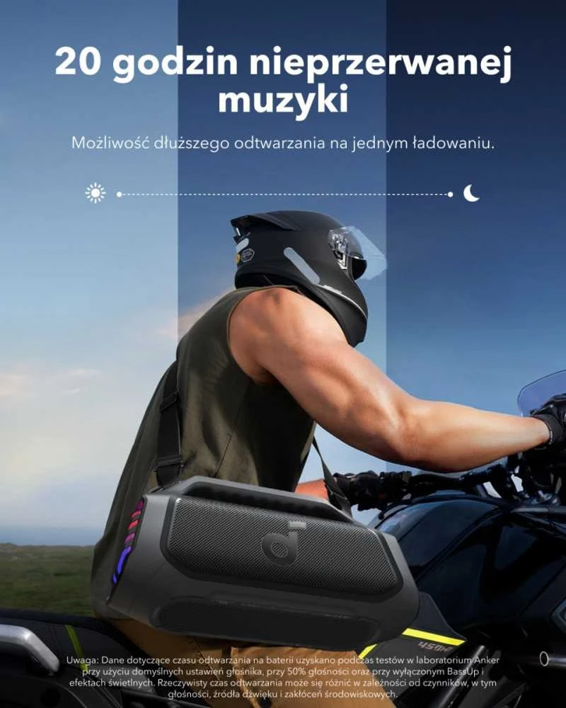 Nešiojama kolonėlė Anker Soundcore Motion Boom 2 Plus, Juodos spalvos