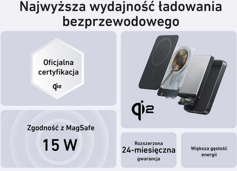 Anker MagGo Wireless Powerbank (su 30 W C prievadu, itin plonas) | A1664H11 | 10000 mAh | Juodas