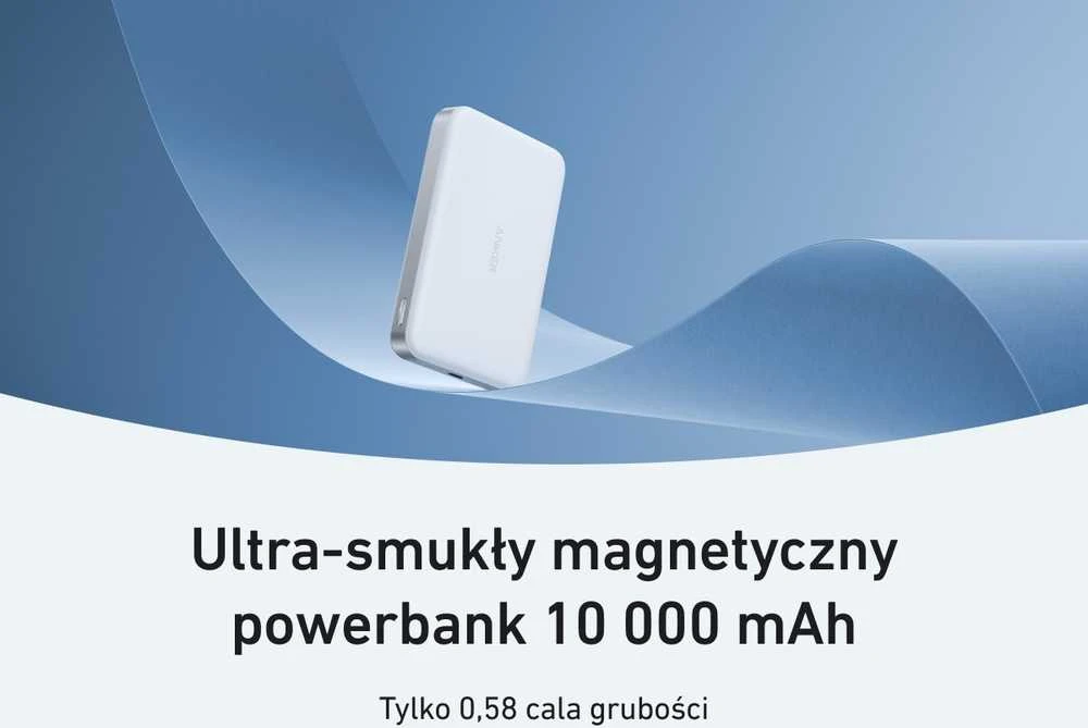 „Anker MagGo“ išorinė baterija 10K magnetinė, belaidė, balta