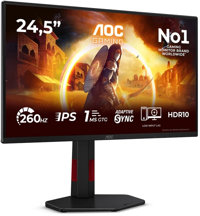 AOC G4 25G4ZR computer monitorius 62.2 cm (24.5") 1920 x 1080 pikselių LCD Juodas, Raudona
