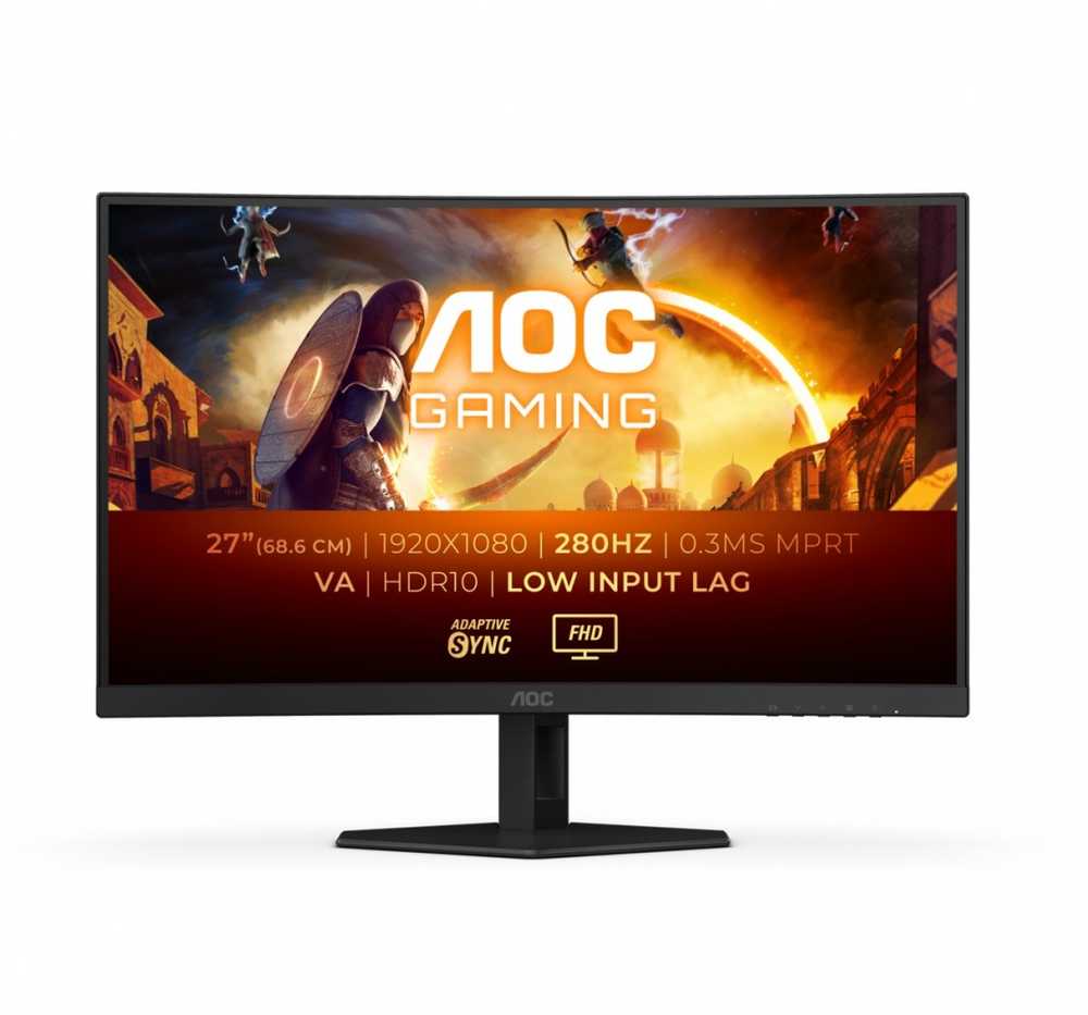 Monitorius AOC Monitorius c27g4zxe 27 colių lenktas, greitas va 280hz hdmix2 dp ...