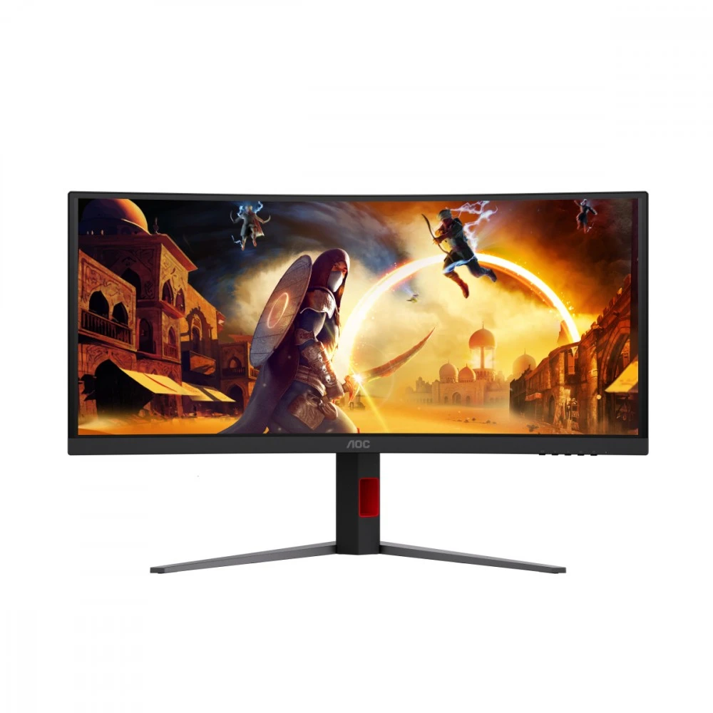 Žaidimų monitorius AOC CU34G4CA, 34" UWQHD (3440x1440) lenktas Fast VA, 21:9, 180Hz, 1ms, USB-C, HDR