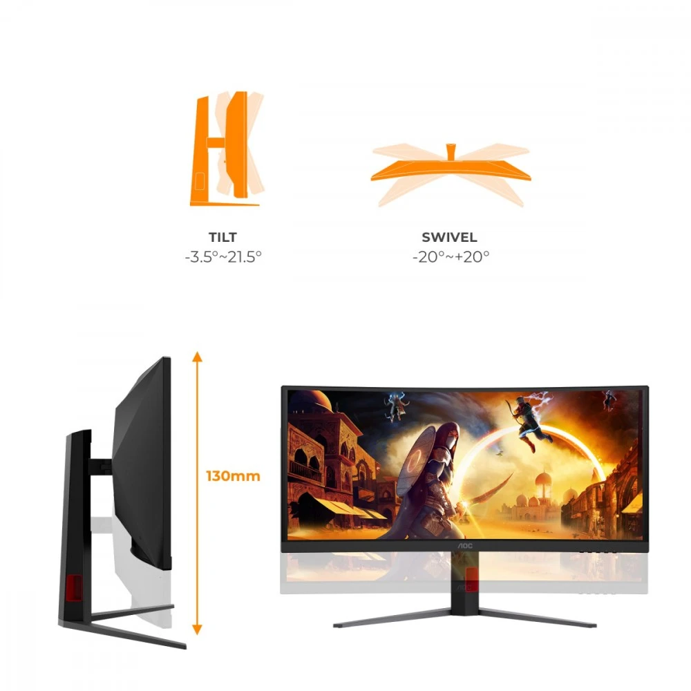Monitorius AOC CU34G4ZCA - 250Hz | UWQHD | Fast VA | 34"