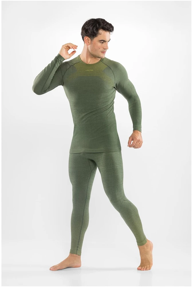 Men's Base Layer Set VIKING Altis Man Set Merino dark žalias XL