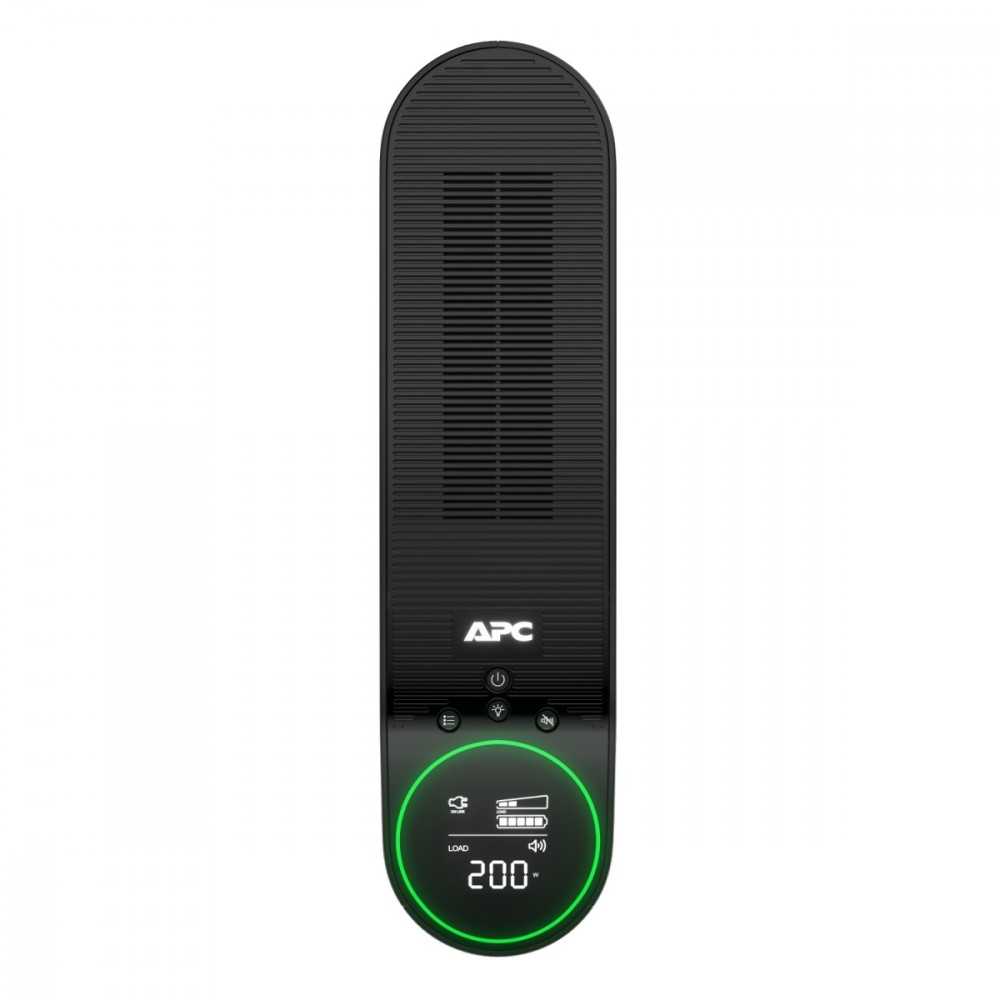 Apc Bgm2200b-gr atsarginės kopijos pro nepertraukiamo maitinimo šaltinį, 2200va/1320w, bokštas, 230v, 4xschuko, 2xiec c13 lizdai, rgb lemputės, gryna sinusinė banga, juoda