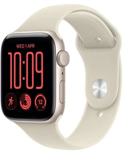 Išmanusis laikrodis Apple Watch SE 3 GPS 44mm Starlight Alu Sport S/M Smėlio spalvos (MJL34MP/A)