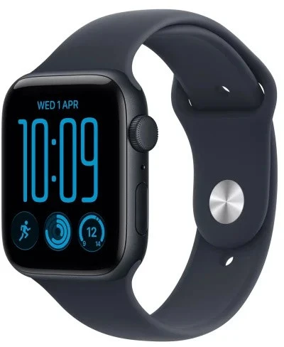 Išmanusis laikrodis Apple Watch SE 3 GPS 44mm Midnight Alu Sport S/M Granatowy (MJL74MP/A)