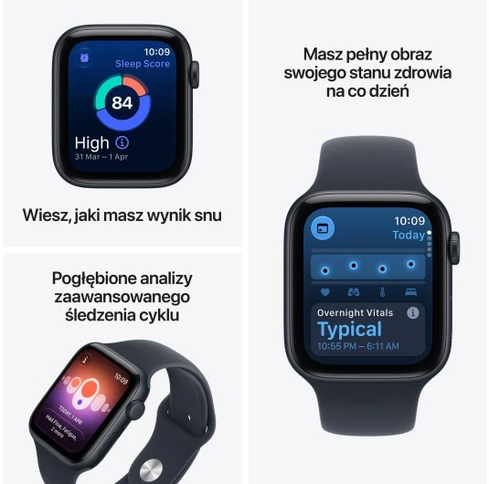 Išmanusis laikrodis Apple Watch SE 3 GPS + Cellular 44mm Starlight Alu Sport S/M Smėlio spalvos (MJLL4MP/A)