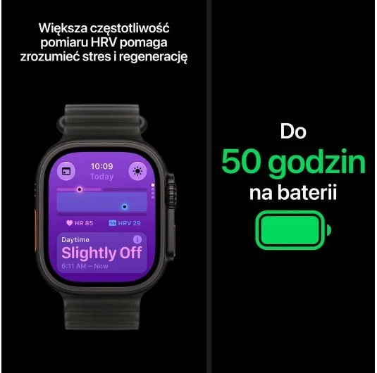 Apple Išmanusis laikrodis watch ultra 4 gps + cellular, koperta 49mm su tytanu (juodos spalvos), opaska trail w kolorze burgunda - dydis s/m