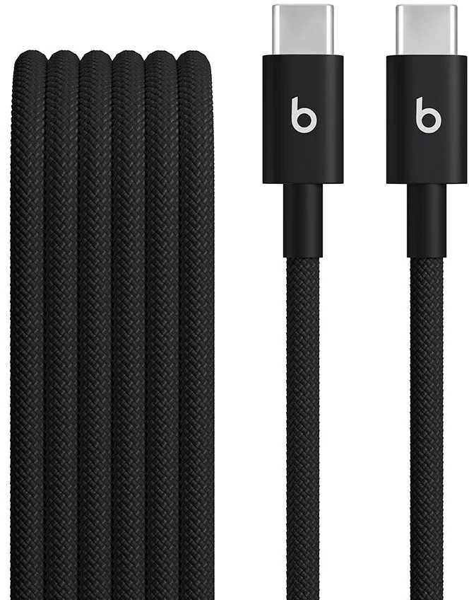 Apple Beats USB-C į USB-C pintas laidas, 1,5 m, juodos spalvos, 2 vnt.