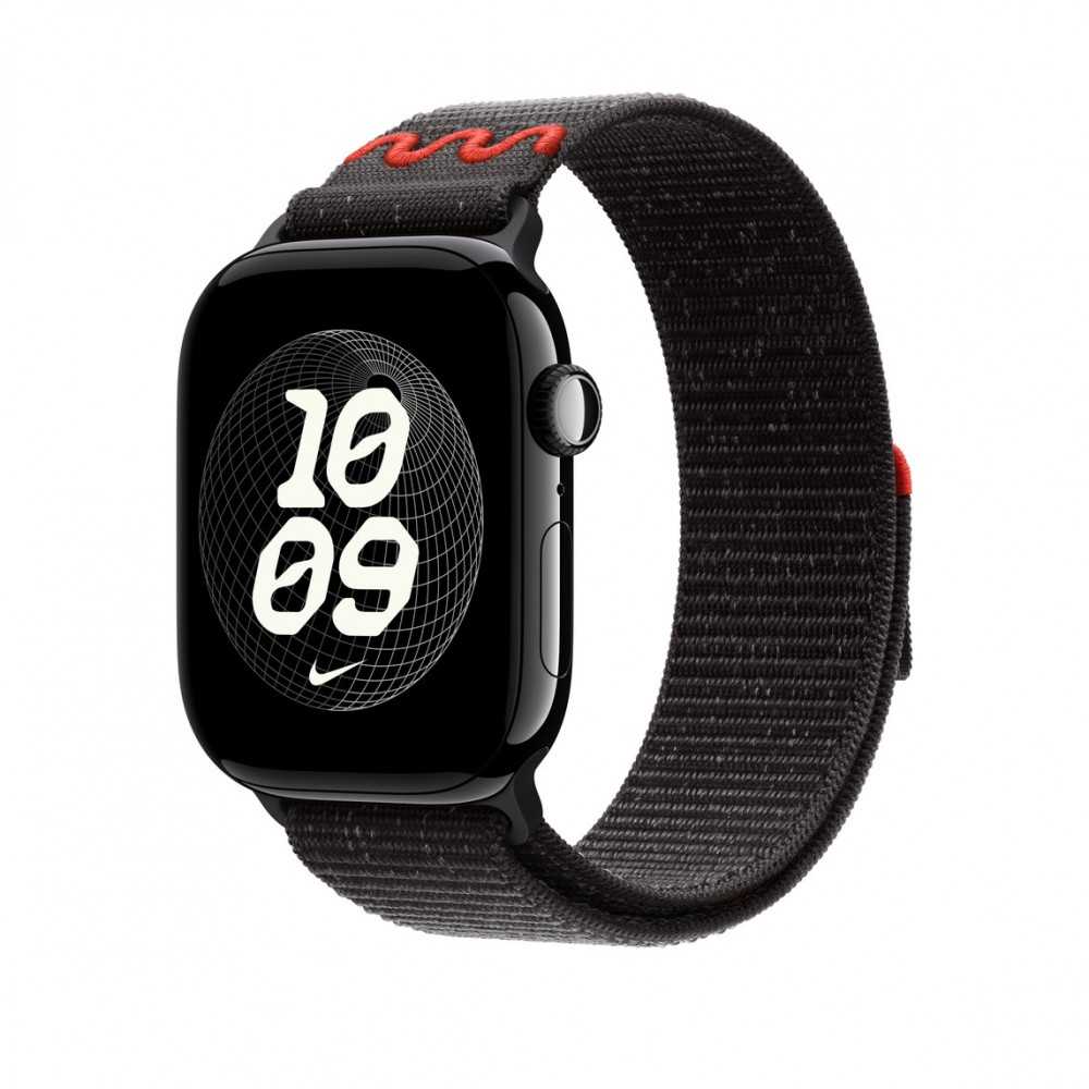 „Apple“ 46 mm vidurnakčio juodos spalvos „Nike“ sportinis dirželis