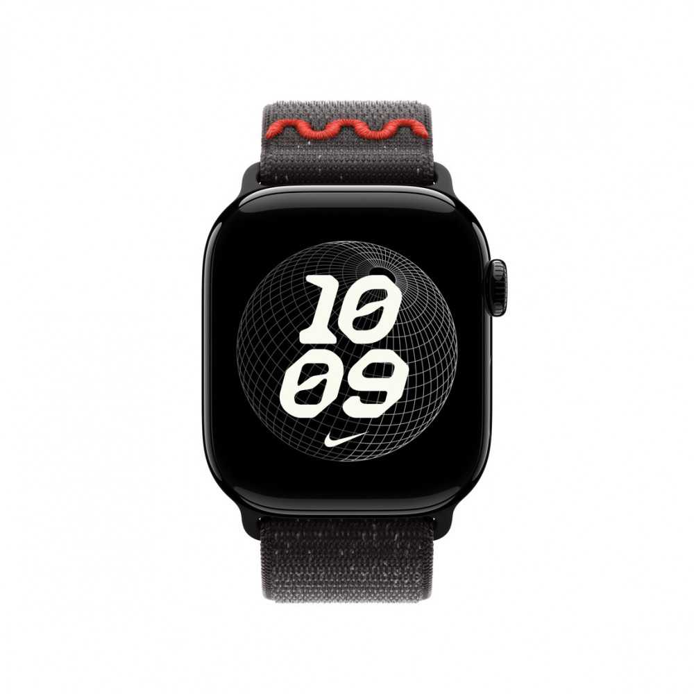 Apple 42 mm vidurnakčio juodos spalvos „Nike“ sportinis dirželis