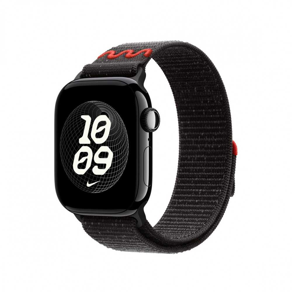Apple 42 mm vidurnakčio juodos spalvos „Nike“ sportinis dirželis