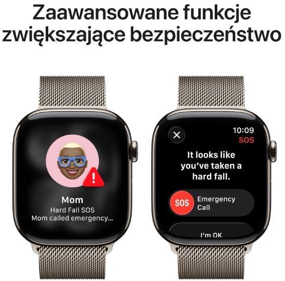 Išmanusis laikrodis Apple Watch 11 GPS + Cellular 46mm Natural Titanium Milanese Loop S/M Pilka (MFCY4MP/A)
