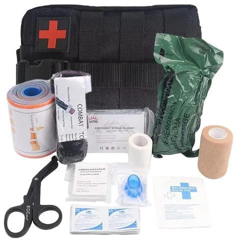 HELBO Depan HEL002 juodas tactical military first-aid kit with 13 items