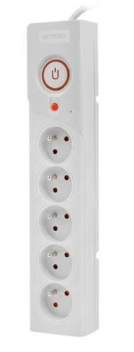ARMAC Surge Protector Z5 3m 5x prancūziški lizdai 10A kabelių tvarkyklė pilka