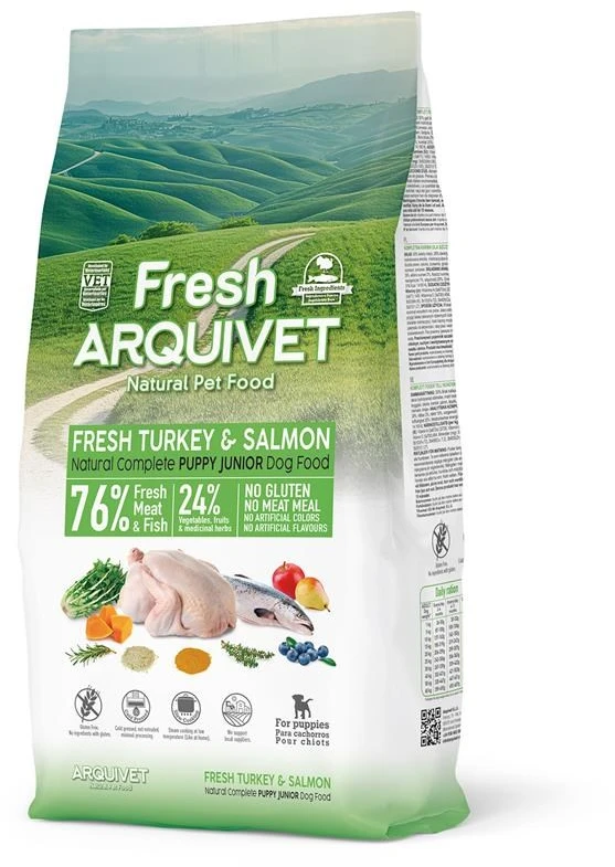 ARQUIVET Fresh Puppy kalakutiena and lašiša - semi-moist dog food - 10kg