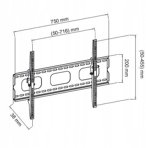 Laikiklis ART RAMART AR-18 ART Holder AR-18 LCD TV Juodas 32-70 60kg VESA