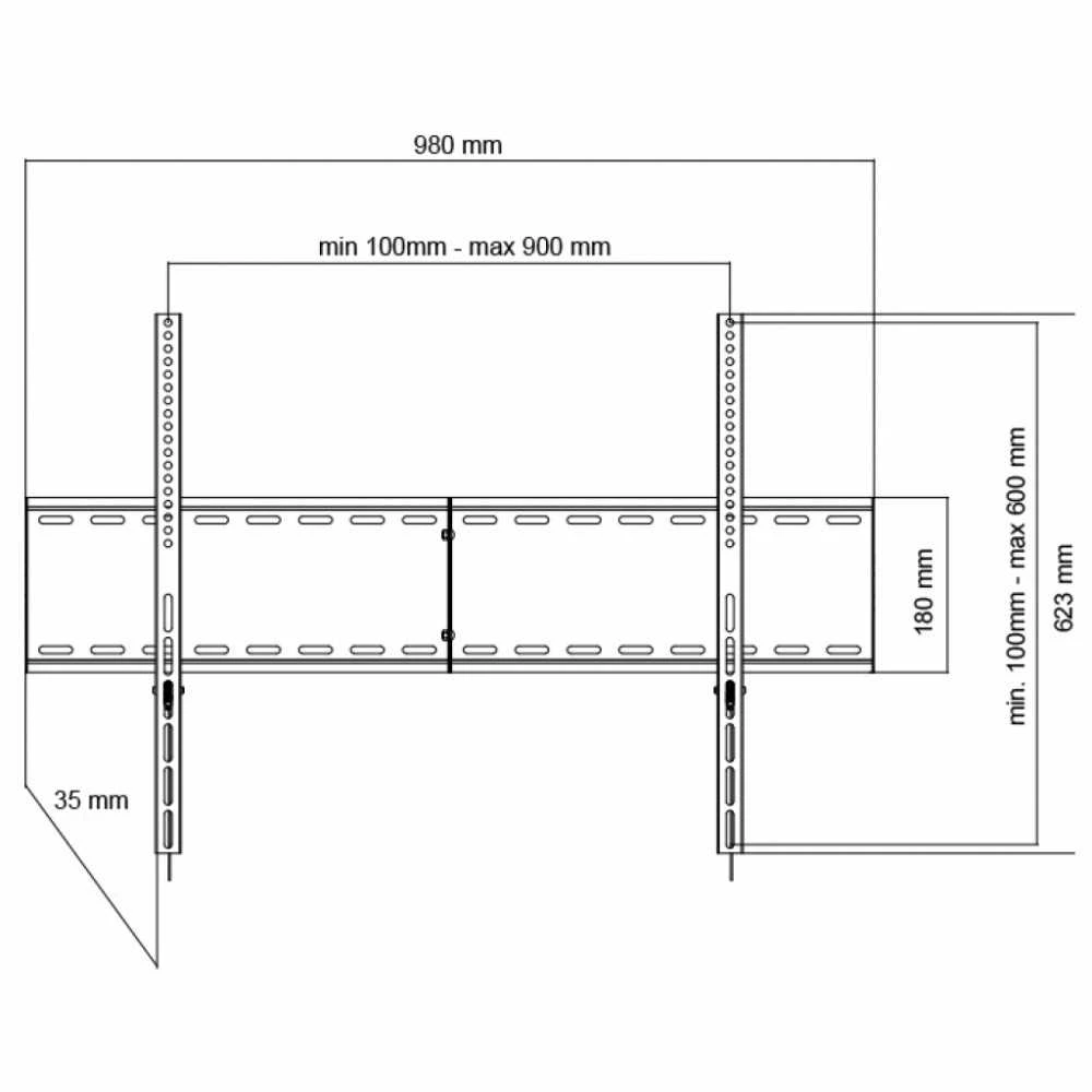 Wall Mount TV Bracket ART AR-96XL (55–100", 140 kg, 900×600)