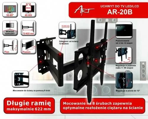 ART RAMT AR-20B ART LCD laikiklis AR-20B LCD televizorius Juodas 32-50 45kg