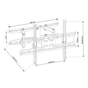 Hikvision ART laikiklis skirtas LED/LCD televizoriui 23-55 colių 25KG CV-21 vertikaliai reguliuojamas originalus gamintojas