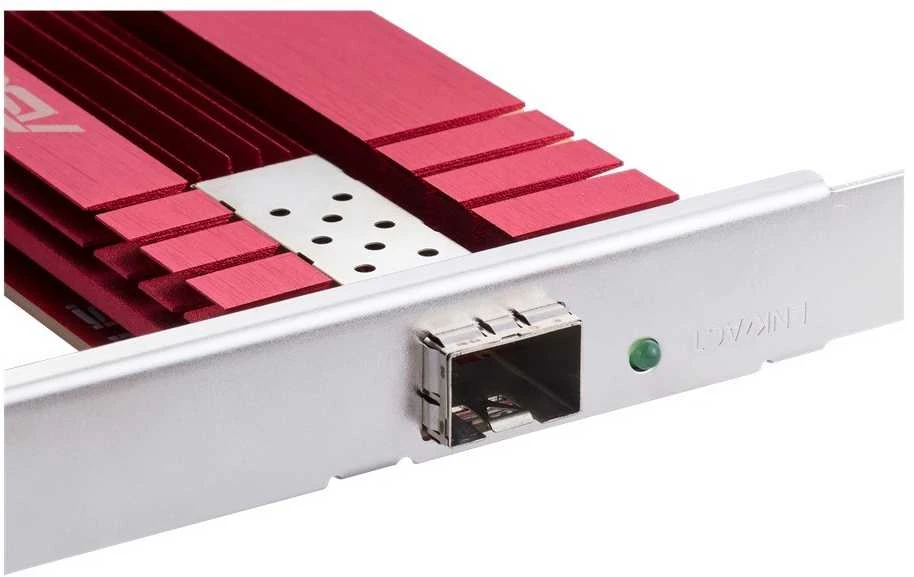 Asus | XG-C100F 10G PCIe tinklo adapteris; SFP+ prievadas, skirtas optinio pluošto perdavimui ir DAC kabeliui | 10/100/1000/10000 Mbit/s