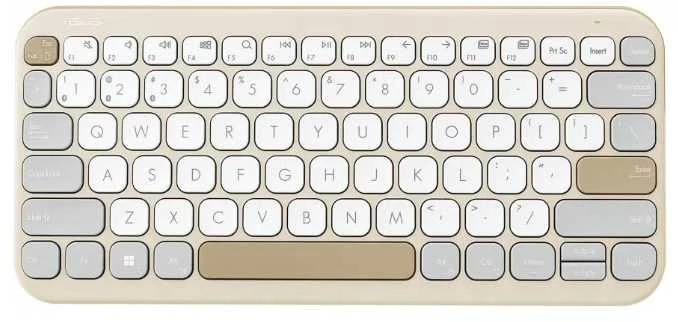 Asus Zefyras KW100 | Klaviatūra | Belaidis | JAV Tarptautinis | Avižinis pienas