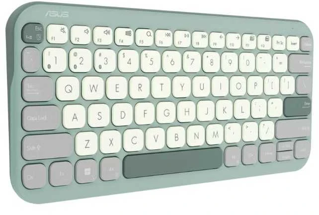 Asus Marshmallow KW100 | Klaviatūra | Wireless | US International | Žalias Tea Latte