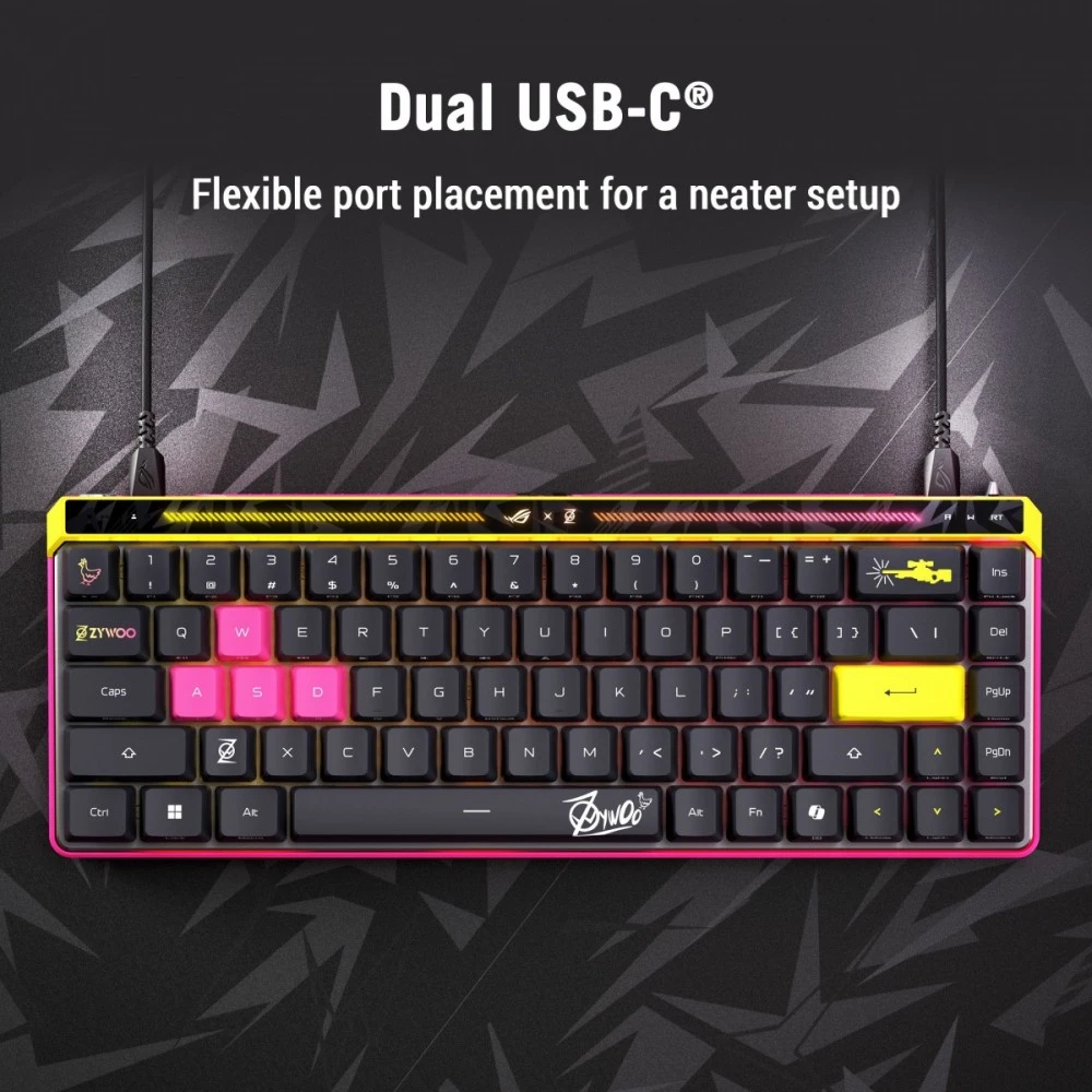 Asus Klaviatūra ROG Falchion Ace HFX M606 USB-C-A/8000Hz/N Key