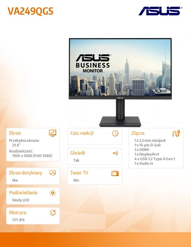 Monitorius ASUS VA249QGSE