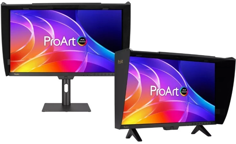 Monitorius ASUS ProArt Ekranas OLED PA27USD - 240Hz | 4K | QD-OLED | 26.5" | 1000nits | HDR400 | Thunderbolt 4 | USB-C PD 96W