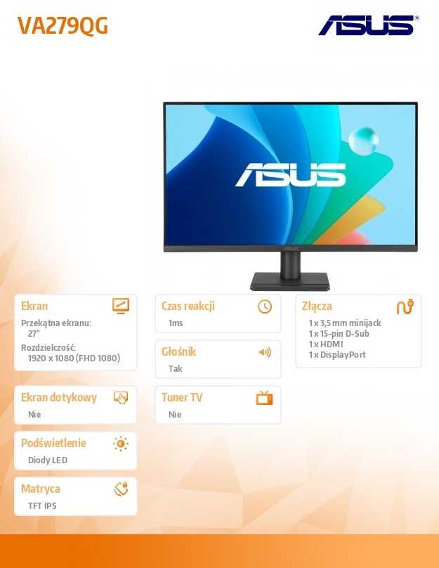 Monitorius ASUS VA279QG - 120Hz | Full HD | 27'' | IPS | 1ms