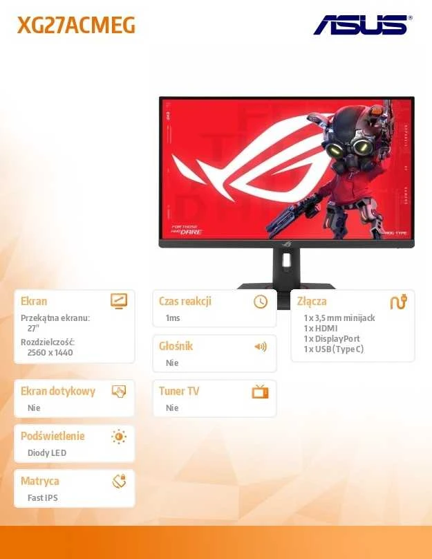 Monitorius ASUS ROG Strix XG27ACMEG