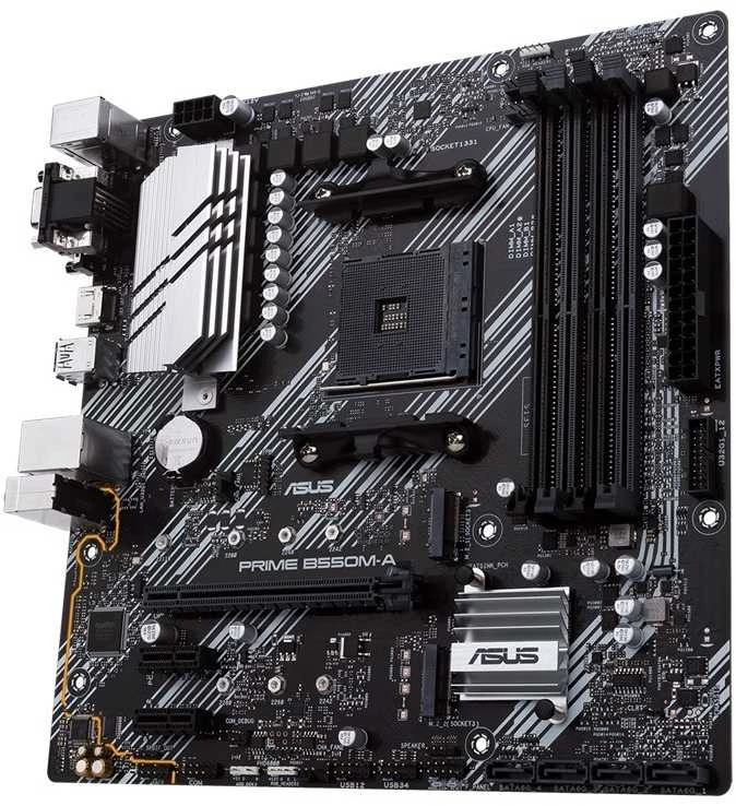 Asus pagrindinė plokštė prime b550m-a/csm am4 4ddr4 hdmi m.2 matx