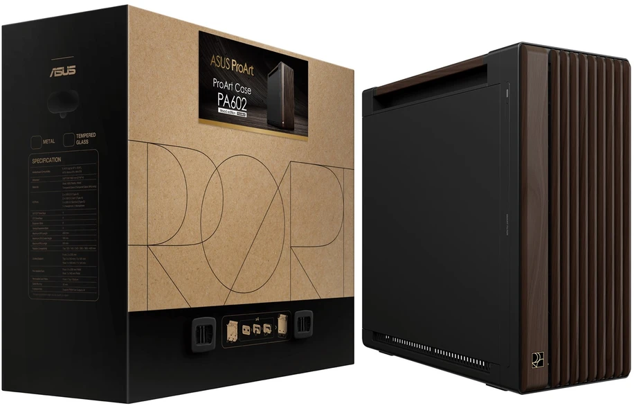 ASUS PROART PA602 WALNUT WOOD METAL PWM MODERN Juodas