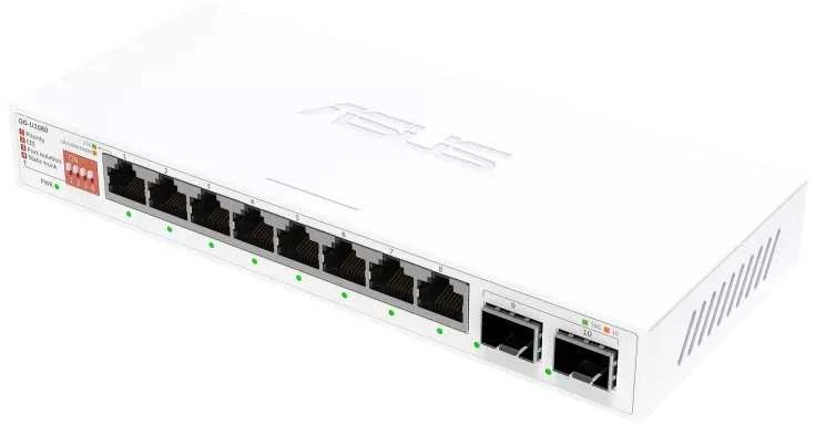 Šakotuvas Asus | QG-U1080 | 8 prievadų 2.5G ir 2 prievadų 10G SFP+ komutatorius | Nevaldomas | Stalinis | SFP+ jungčių kiekis: 2 x 10G SFP+ jungtys