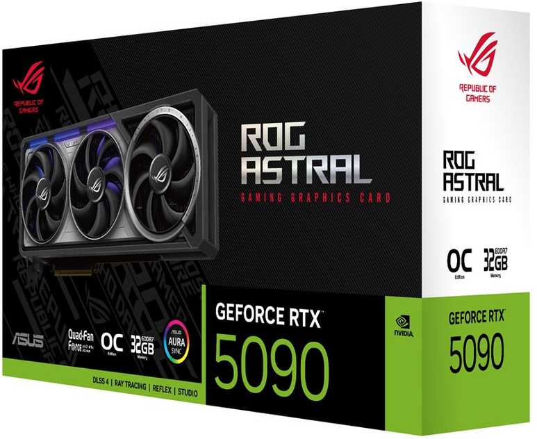 Asus ROG Astral GeForce RTX 5090 OC 32GB vaizdo plokštė