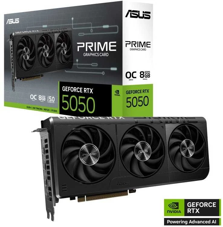 Vaizdo plokštė ASUS Prime RTX5050-O8G NVIDIA GeForce RTX 5050 8 GB GDDR6