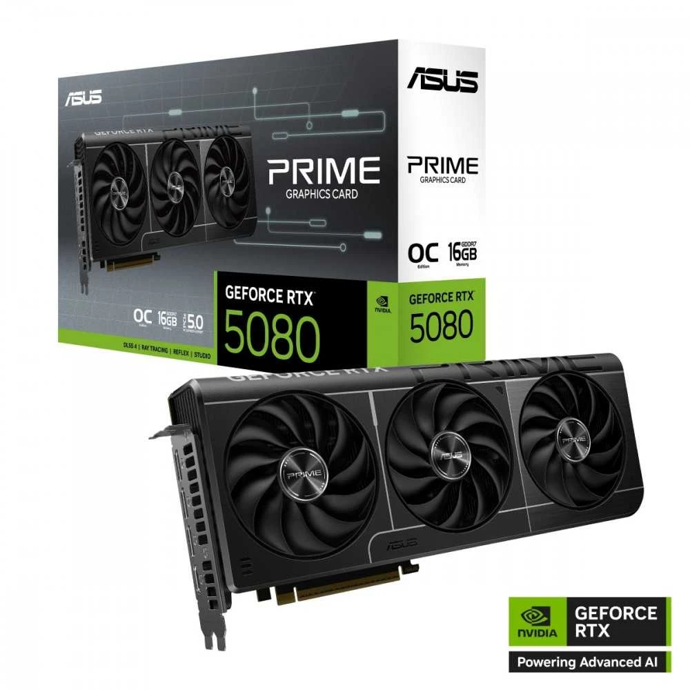 Vaizdo plokštė asus prime geforce rtx 5080 oc 16gb