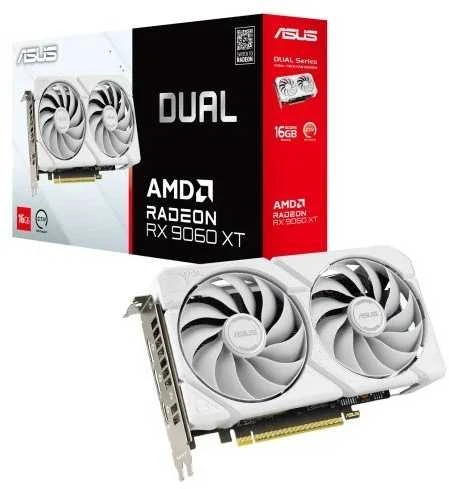 Vaizdo plokštė ASUS Dual Radeon RX 9060 XT Baltas Edition, 16384 MB GDDR6