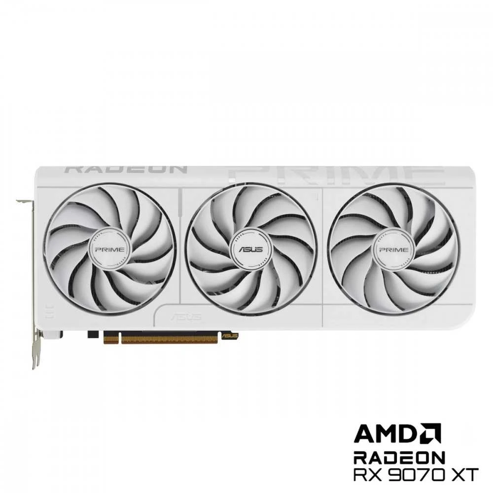 ASUS Prime -RX9070XT-O16G-Baltas AMD Radeon RX 9070 XT 16 GB GDDR6