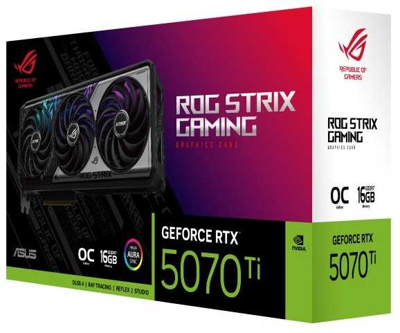 ASUS ROG Strix GeForce RTX 5070 Ti 16GB vaizdo plokštė