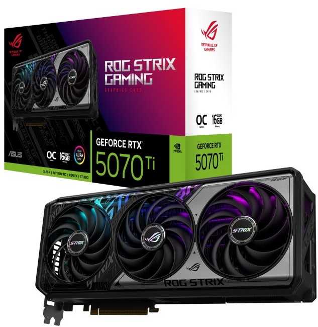 ASUS ROG Strix GeForce RTX 5070 Ti 16GB vaizdo plokštė
