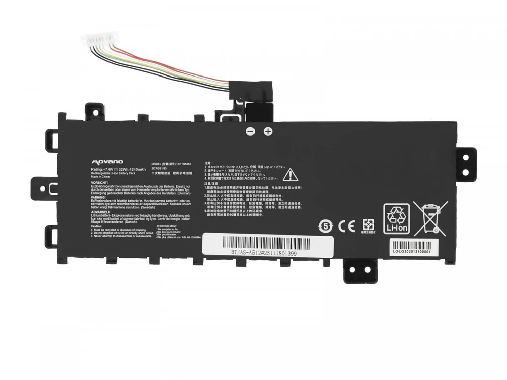 Movano „Asus vivobook 17 d712 s712 x712“ b21n1818 c21n1818 baterija – 4240 mAh (32 Wh)
