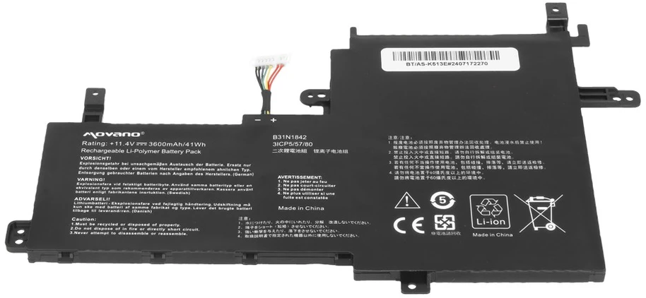 „Asus vivobook k513e m513i s513e v531fa x531f“ b31n1842 baterija - 3600 mAh (41 Wh)