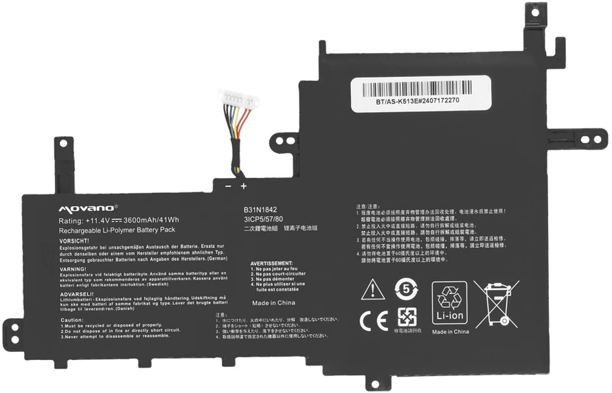 „Asus vivobook k513e m513i s513e v531fa x531f“ b31n1842 baterija - 3600 mAh (41 Wh)