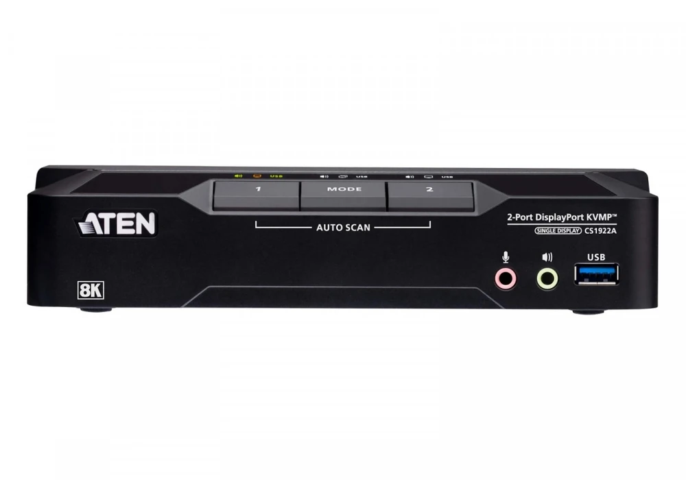 Aten Przełącznik kvmp 2-port usb 3.0 8k dp